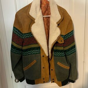 Men's Leather Bomber Jacket